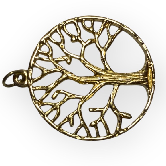 Beautiful “Tree of Life” Gold Tone Charm for a Necklace or Charm Bracelet - Picture 2 of 2